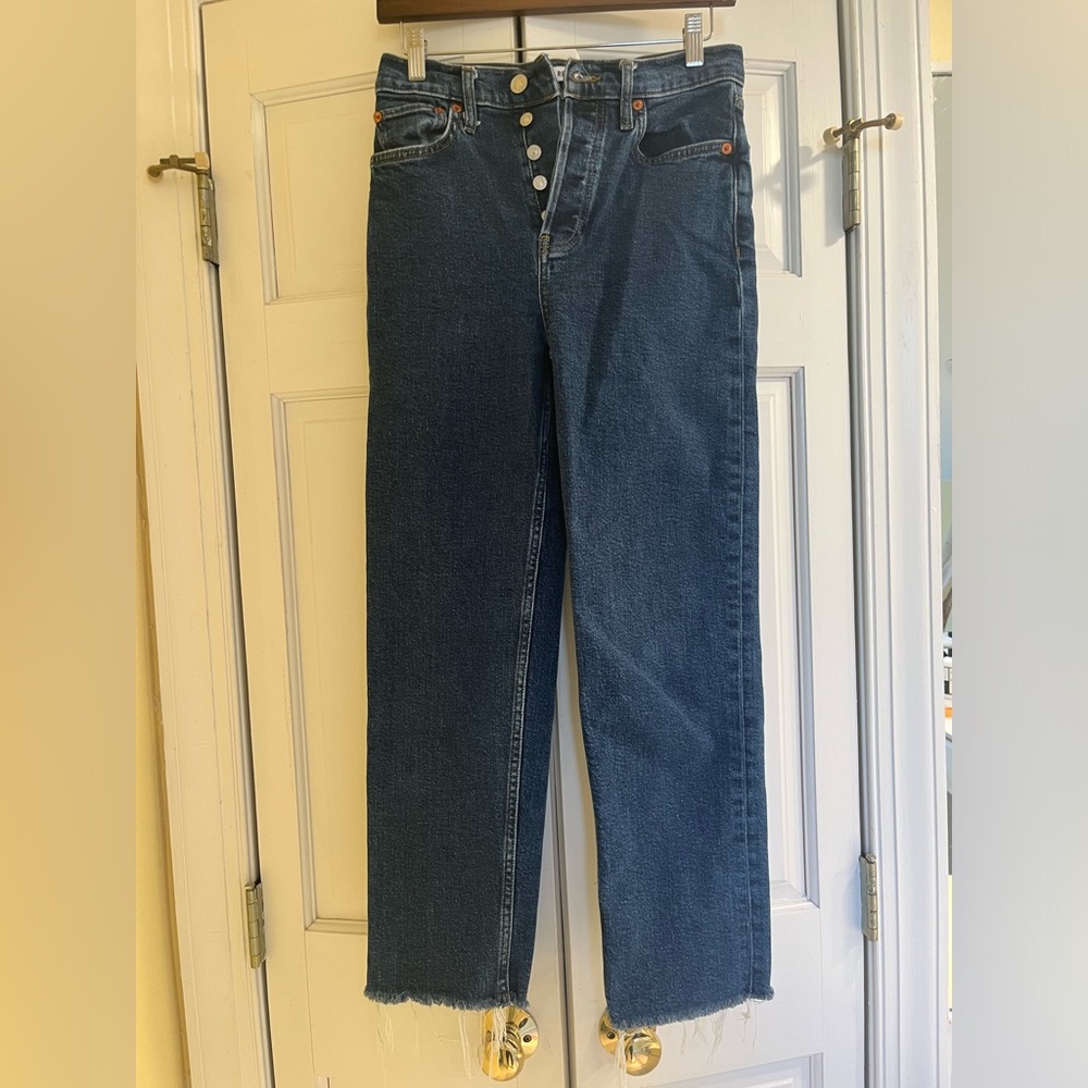 RE/DONE high wasted staright leg jeans